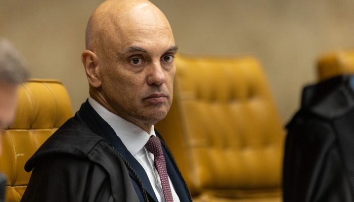 O ministro do Supremo Tribunal Federal (STF) Alexandre de Moraes durante sessão plenária — Fo...