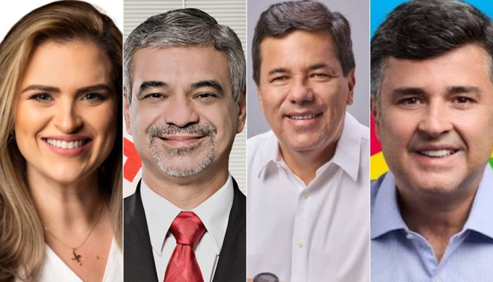 Marília Arraes (PDT), Humberto Costa (PT), Mendonça Filho (PL) e Eduardo da Fonte (PP) — Foto...