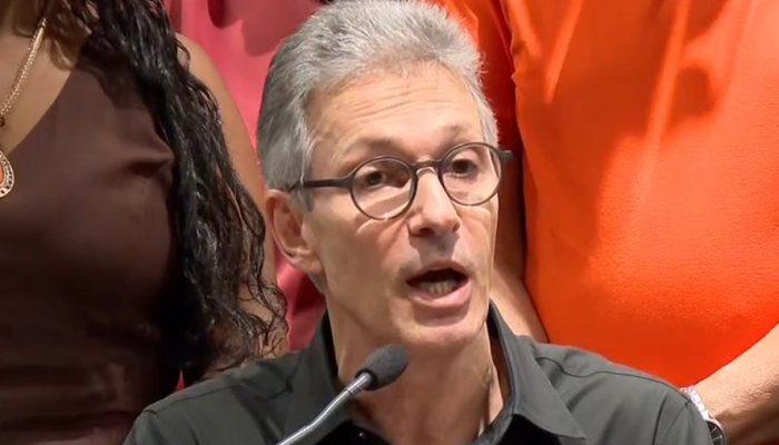 Romeu Zema lança candidatura à Presidência pelo NOVO em Brasília — Foto: Reprodução/Globo...