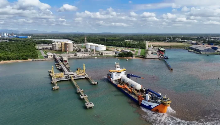 Vista do porto de Barra do Riacho, onde Vports tem atividades. - Foto: Divulgação